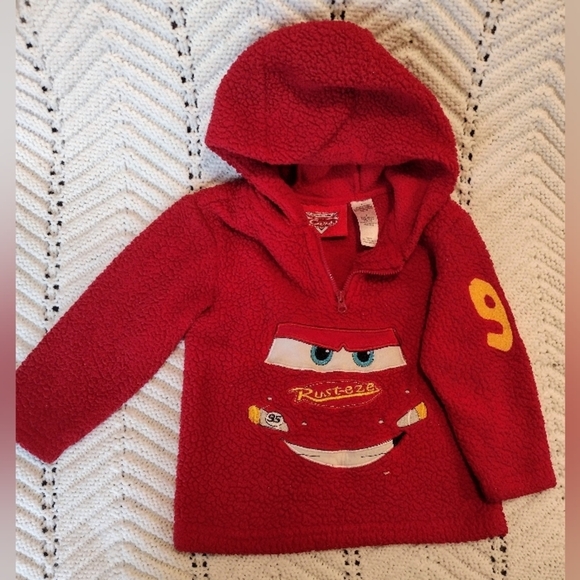 Lightning McQueen  Sweater Hoodie Size 3 Toddler - Picture 1 of 6